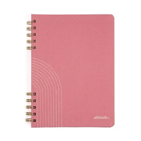 Altitude Supplies Spiral Notebook 6.25"x8.5", 160 Lined Pages, Mauve Pink Arch Cover image {9}