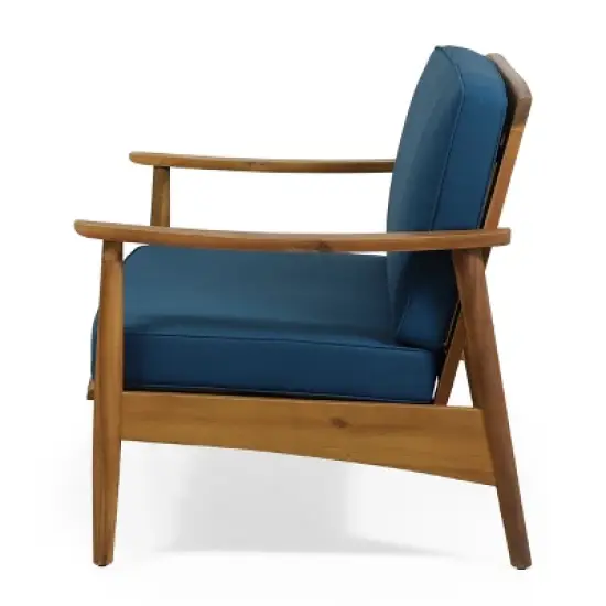 Modern Outside Willowbrook Loveseat and Coffee Table,blue -Christopher Knight Home image {6}