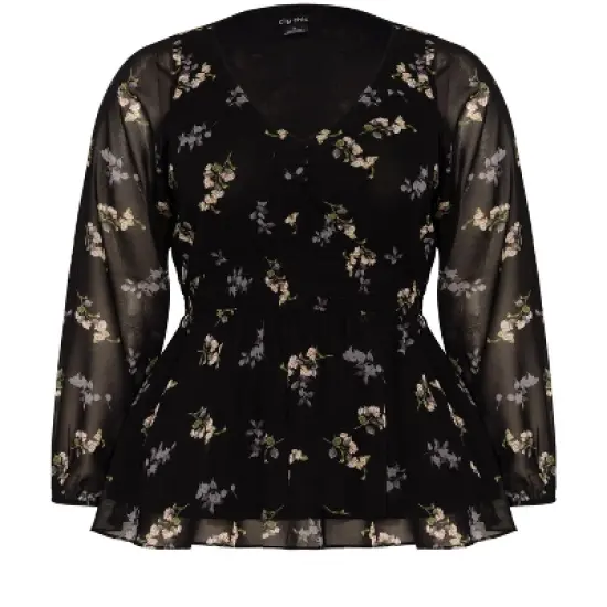 Women's Plus Size Sabine Stripe Pant - black | CITY CHIC image {2}