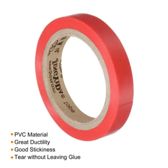 Unique Bargains PVC Thin Sticky Seal Tennis Badminton Racket Accessories Grip Finishing Tapes 26Ft 8 Pcs Multicolored image {3}