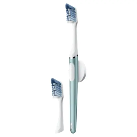 Oral-B Clic Toothbrush - Aqua with 2 Replaceable Brush Heads and Magnetic Brush Mount image {1}
