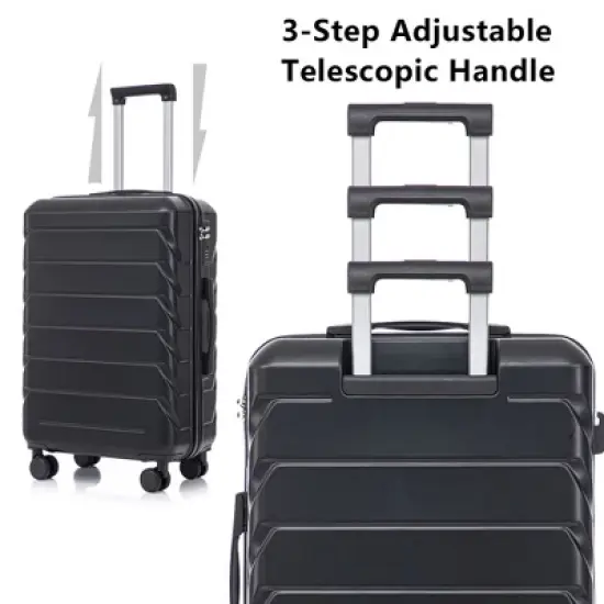 Kumasinova 20"24"28"Hardshell Luggage Sets,3Pcs Durable ABS Spinner Suitcase with TSA Lock,Airline-Approved Checked Travel Suitcases image {3}