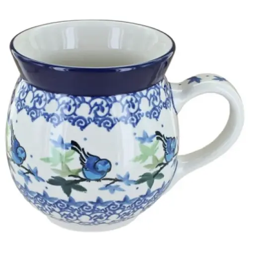 Blue Rose Polish Pottery Ceramika Artystyczna Bubble Mug image {20}