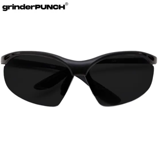 grinderPUNCH Full Lens Magnification Safety Glasses with Black Frame  Clear Lens   Magnifying Reading Eyewear image {2}
