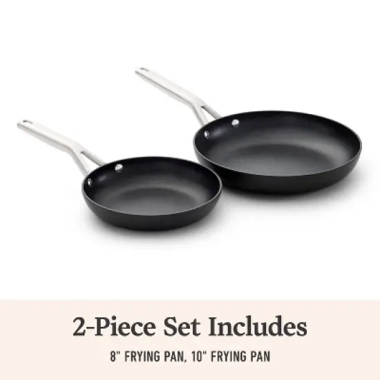 Calphalon 2pc 8" and 10" Hard Anodized Aluminum Nonstick Fry Pan Set Black: Stay-Cool Handle, Oven & Dishwasher Safe, 10-Year Warranty image {5}