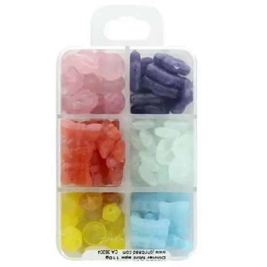 John Bead Recipe Box Mixed Glass Beads After Dinner Mint, 110g image {1}