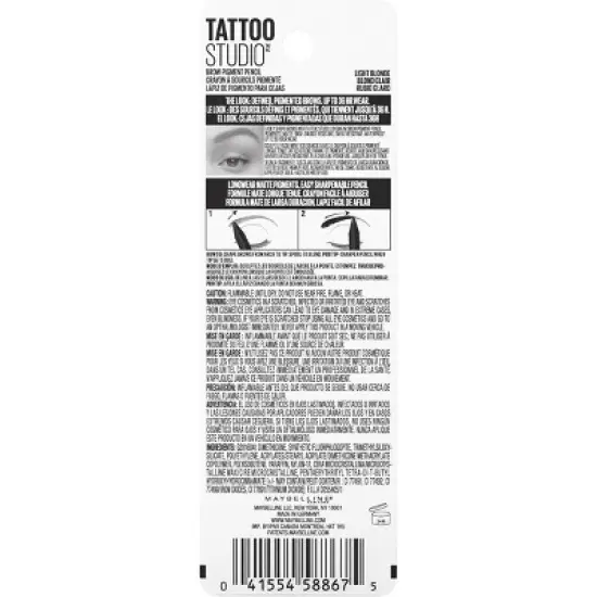 Maybelline Tattoo Studio 36H Pigment Brow Pencil - 0.026oz image {7}