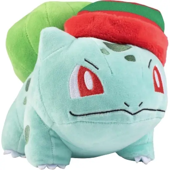 Pok&eacute;mon 8" Bulbasaur Plush with Hat Accessory- Officially Licensed - Generation 1 Starter - Stuffed Animal Toy Figure - Gift Kids, Boys, Girls - 2+ image {1}
