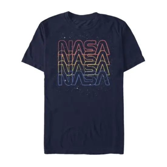 Men's NASA Rainbow Repeat Logo T-Shirt image {3}