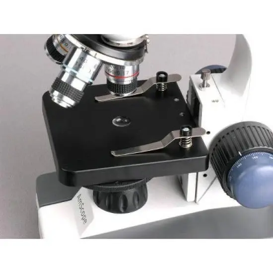 Portable 40X-1000X Magnification Monocular Student Microscope with 25pc Prepared Slide Kit - AmScope image {3}