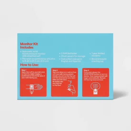 Wrist Blood Pressure Monitor - up&up&trade; image {2}