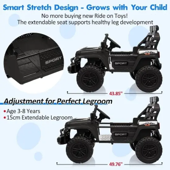 24V Power Wheel 2 Seater Kids Ride On Car,Parent Remote Control,4WD 800W Motor,3 Adjustable Speeds for Ages 3+ image {1}