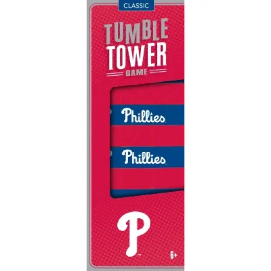 MasterPieces Philadelphia Phillies MLB Wooden Block Tumble Tower Game - 54 Pieces image {4}