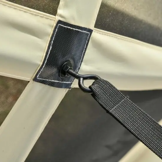 Outsunny Pop Up Camping Canopy Gazebo Screen Shelter Tent with Single Person Easy Set-Up, Ventilating Mesh, Portable Carry Bag, 7x7FT image {4}