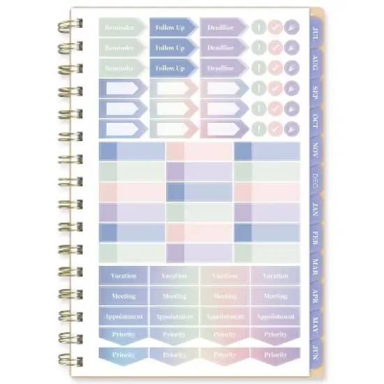 Cambridge 2025-2026 Weekly/Monthly Small Rainbow Skies Planner image {4}