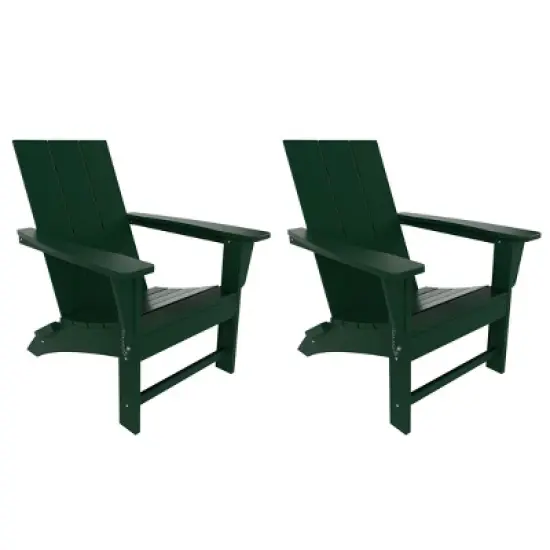 WestinTrends Ashore HDPE Folding Adirondack Chair (Set of 2) image {10}
