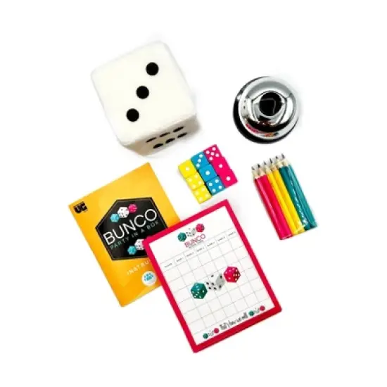 University Games Bunco Party in a Box Board Game: Includes Instructions, Dice, Pencils, Scoring Pads, 2-12 Players image {5}