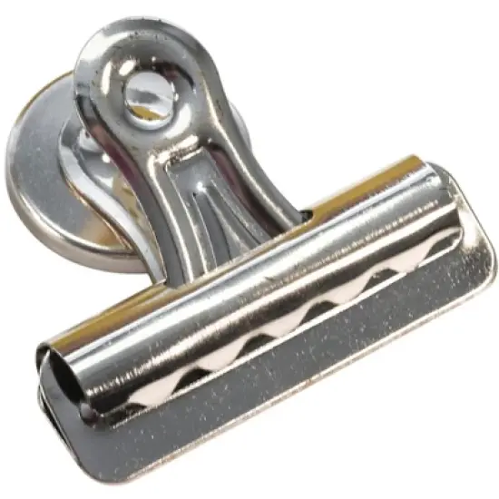 School Smart Magnetic Clips, 2 Inches, Nickel Plated, Pack of 12 image {6}