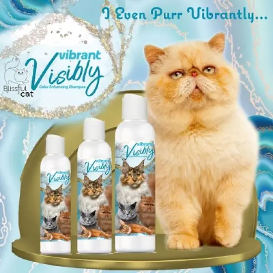 The Blissful Cat Visibly Vibrant Coat Enhancing Cat Shampoo image {2}