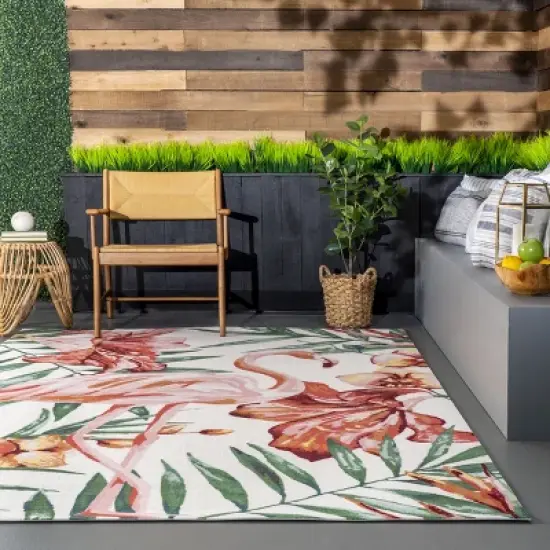 nuLOOM Contemporary Floral Stephanie Indoor/Outdoor Patio Area Rug image {7}