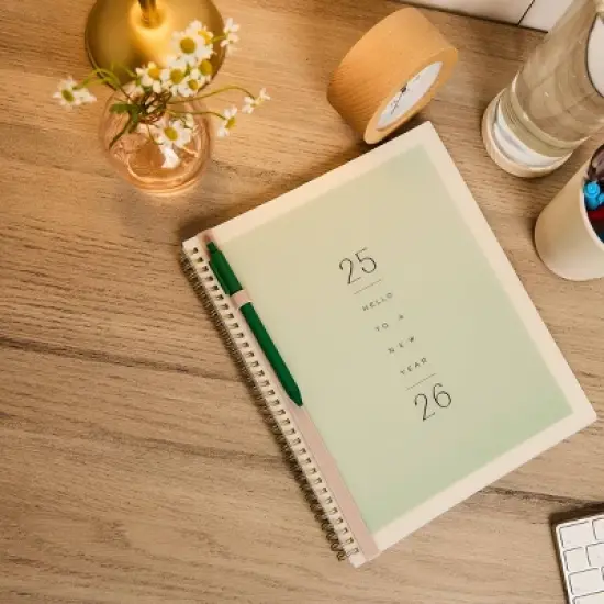 Happy Brands Organized July 2025 - June 2026 Weekly/Monthly Planner 9.37"x11.12" Soft Summer image {14}