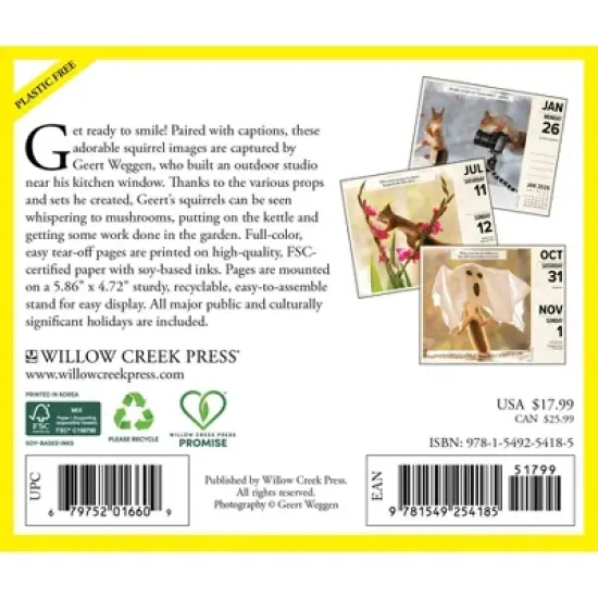 Willow Creek Press 2026 Gettin' Squirrelly Box Calendar image {1}