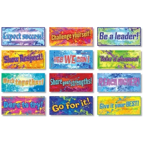 North Star Teacher Resources Positive Messages Posters, 7-1/3" x 17", Set of 12 image {4}