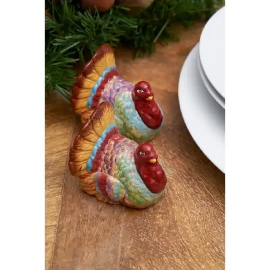 C&F Home Thanksgiving Turkey Dolomite Salt & Pepper Shakers Set of 2 image {3}