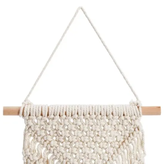 Okuna Outpost 2 Pack Boho Themed Woven Macrame Wall Art, Handing D&eacute;cor for Home or Nursery, 15 x 10 in image {6}