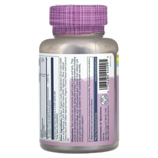 Solaray Vital Extracts Tart Cherry, Natural Cherry, 90 Chewables (500 mg per Chewable) image {2}