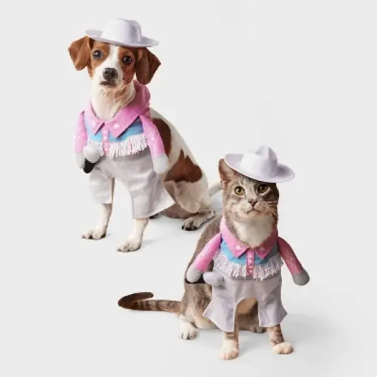 Glam Cowboy Dog and Cat Frontal Costume - Boots & Barkley&trade; Light Pink image {5}