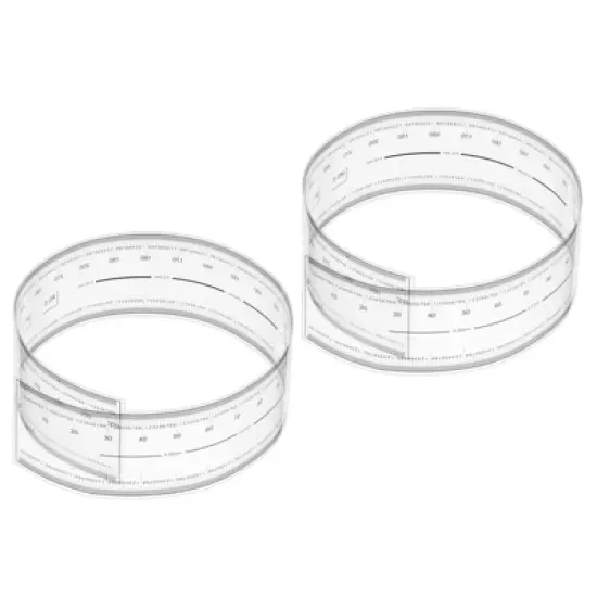 Unique Bargains PET Plastic Folding Film Flexible Ruler with R Angle and Width Lines 2 Pcs image {6}