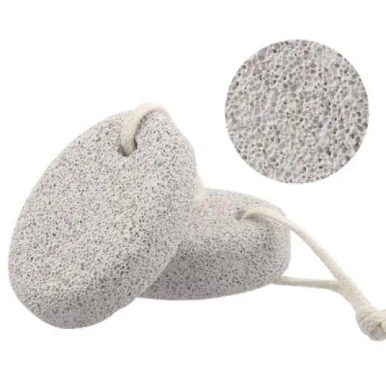 Unique Bargains Foot File Exfoliating Scrub Stone Pedicure Scrubber Natural Pumice Stone Foot Care 2 Pcs image {2}