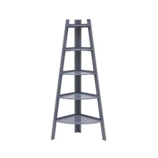 63" x 26.5" Five-Tier Pyramid Corner Ladder Shelf - Danya B. image {5}