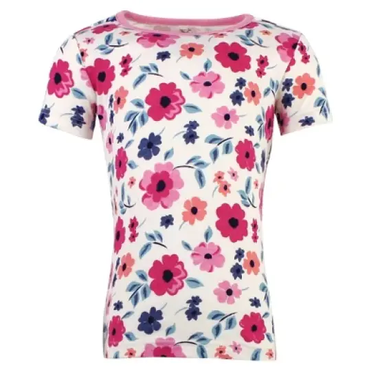 Touched by Nature Baby Girl Organic Cotton Tight-Fit Pajama Set, Garden Floral image {2}