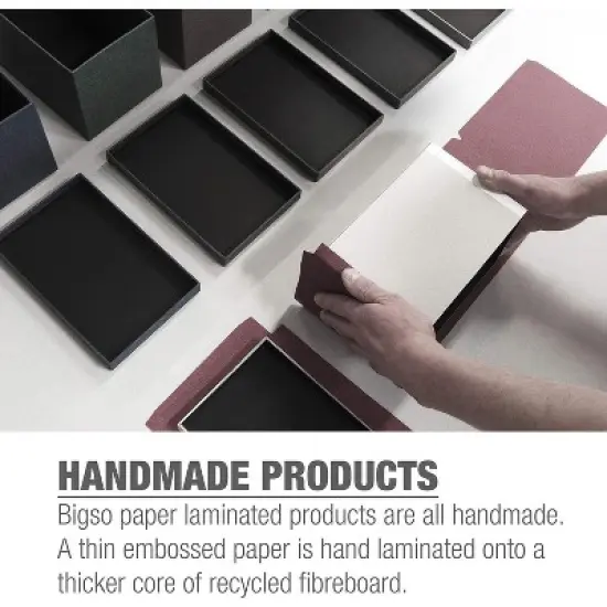 Bigso Lovisa Fiberboard Label Frame 12 File Storage Box - Document Organizer for Important Paperwork - Hanging File Box with Flip Top Lid - Dark Grey image {4}