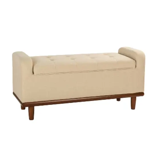 Edgaro Upholstered Storage Bench for Bedroom| ARTFUL LIVING DESIGN image {2}