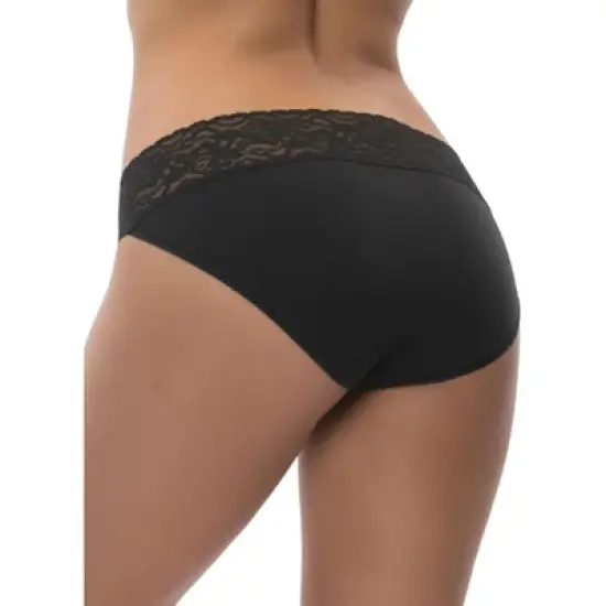 Felina Women's Stretchy Lace Trimmed Bikini Underwear, 5-Pack image {4}