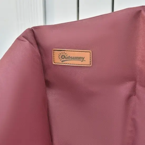 Outsunny Outdoor Director Chair, Folding Camping Chair with Thick Padded, Side Table and Heavy Duty Frame for Camping, Picnic, Beach, Hiking, Travel image {4}