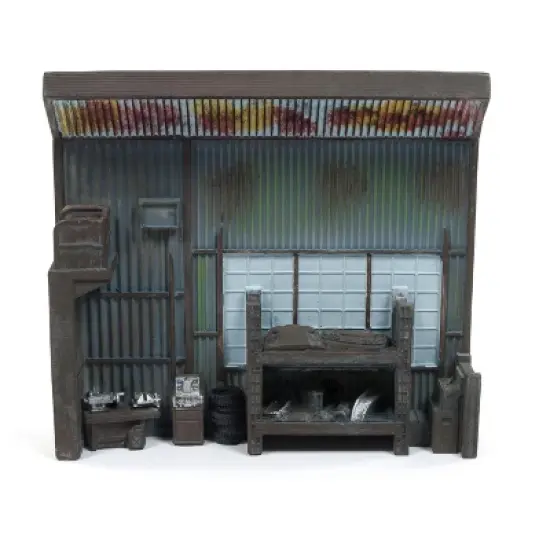 1958 Plymouth Fury & "Darnell's Garage" Interior Diorama from "Christine" (1983) Movie 1/64 Model by Johnny Lightning image {1}