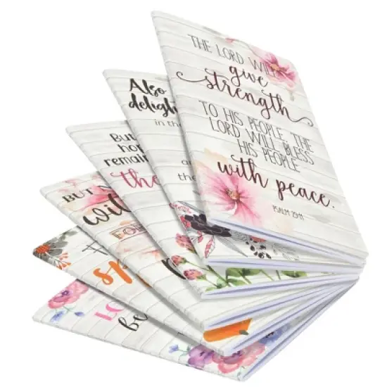 Juvale 6-Pack Prayer Journal for Women, 5x8 In Christian Notebook with Inspirational Scripture Bible Verses (Floral, 80 Pages) image {5}