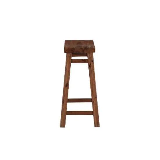 3pc Rectangular Brittany Bar Height Dining Set Wire Brushed Finish Chestnut - Boraam image {7}