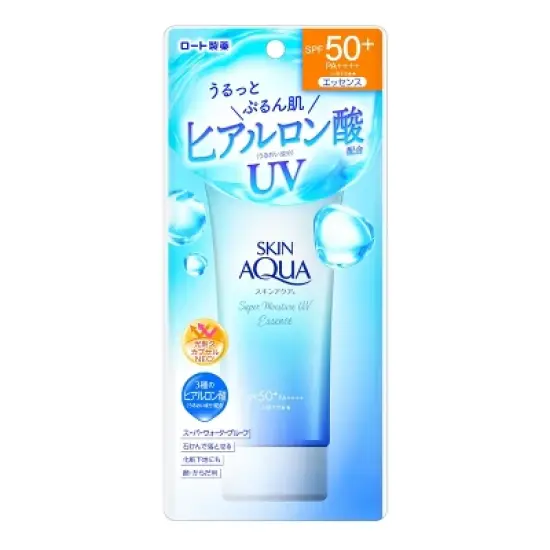 Skin Aqua Super Moisture UV Essence (80 g) MADE IN JAPAN BY ROHTO | SPF 50+ PA ++++ | Sunscreen Sun block + Hydration image {3}