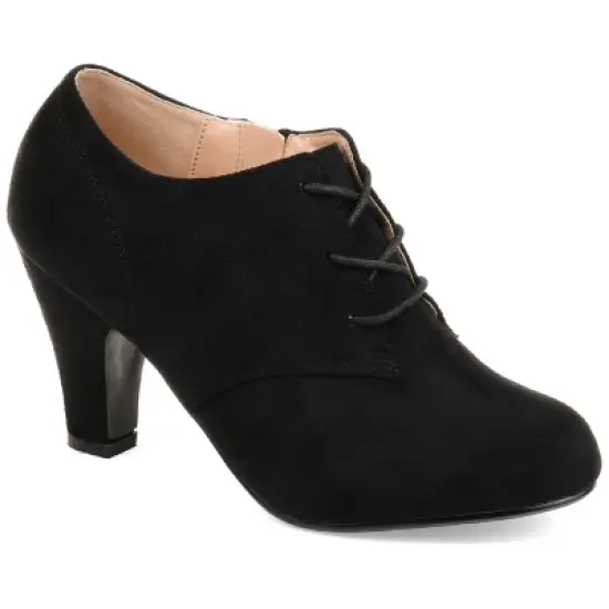 Journee Collection Womens Leona Inside Zip Block Heel Booties image {9}