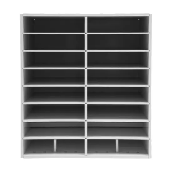 YIYIBYUS 16-slot File Organizer File Storage Holder, Black/White image {5}