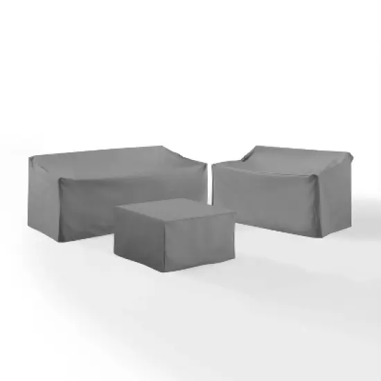 Crosley 3pc Sectional Cover Set, Loveseat, Sofa Square Table image {3}