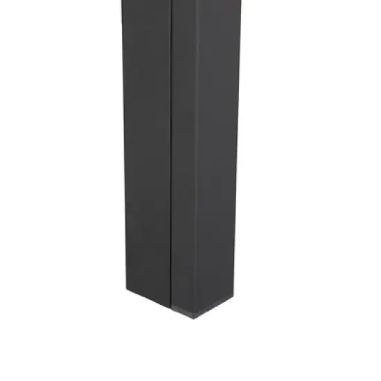 LeisureMod Round Outdoor Aluminum Dining Table for Modern Home, Patio, Backyard Garden Chelsea Collection image {15}