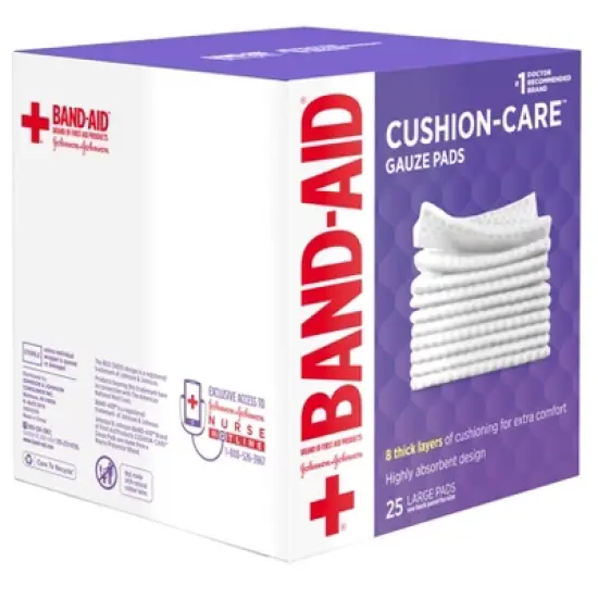 Band-Aid 4x4 Gauze Pads - 25ct image {4}