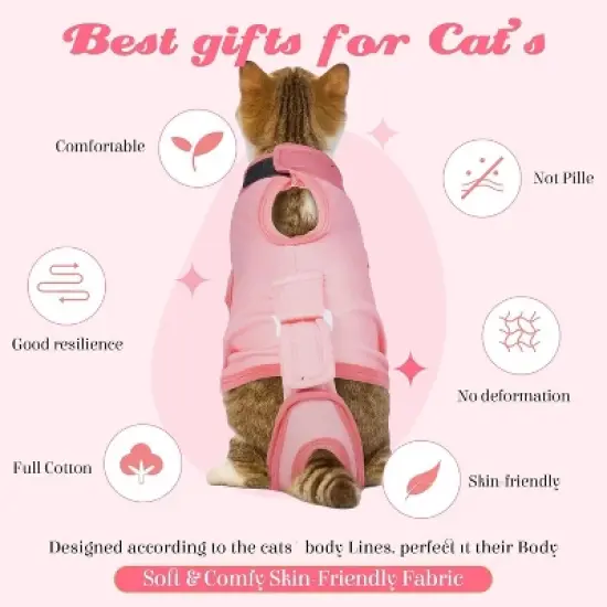 Cat Surgery Recovery Suits, Adjustable Cat Onesies for After Surgery, Female Cat Spay Suit, Male Cat Soft Onesie After Neuter Surgery, Kitten Clothes image {3}