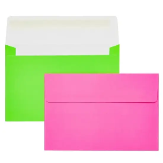 Paper Junkie 112 Pack Bright Neon Colored Envelopes with Self-Adhesive, Bulk Set for 4x6 Invitations, Greeting Cards, Birthday, Baby Shower (A6) image {7}